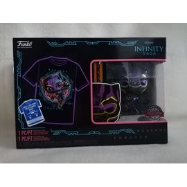 Figurine Funko Pop Tees Black Panther Black Light Avec Tee-Shirt (Taille : M) - Marvel Studios The Infinity Saga - Special Edition - N°891