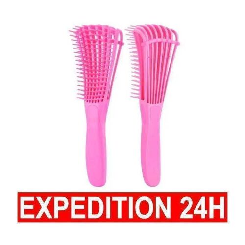 Brosse Démêlante Pour Cheveux Bouclés, Démêlant Pour Cheveux Rose, Afro Textured 3a À 4c Kinky Wavy, Pour Cheveux Bouclés Épais - 