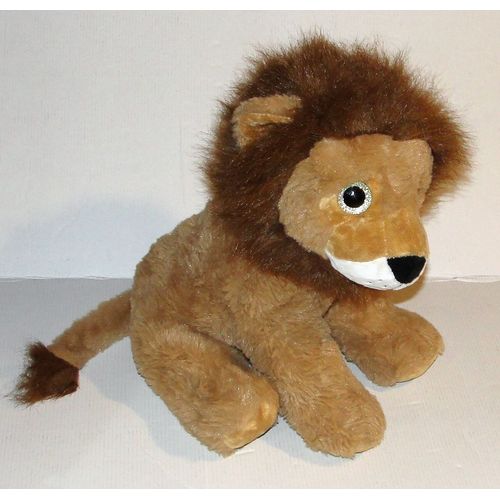 peluche lion assis zdt 31 cm doudou zd trading