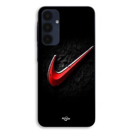 Coque Pour Samsung Galaxy A25 Nike logo rouge fond noir Maniacase