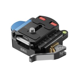 Kit Plateau et Base de Serrage Rapide SIRUI QC-55-Plaque de Libération Rapide 55 mm avec Filetage 1/4" et 3/8", Adaptateur pour Trépied, Monopode, Appareil Photo et Stabilisateur