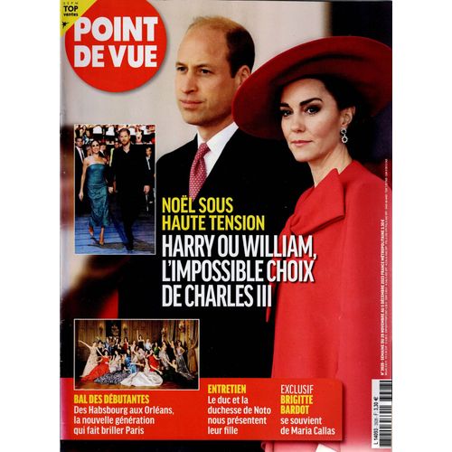 Point De Vue N°3928 29 Nov 2023 Harry Ou William L'Impossible Choix De Charles Iii