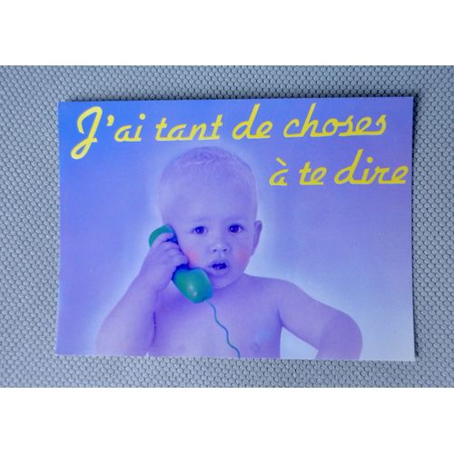 Ancienne Carte Postale Bebe Humour . J'Ai Tant De Choses À Te Dire. Baby Collection. Cp Humour, Cp Enfants. France