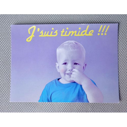 Ancienne Carte Postale Bebe Humour .J Suis Timide !!! . Baby Collection. Cp Humour, Cp Enfants. France