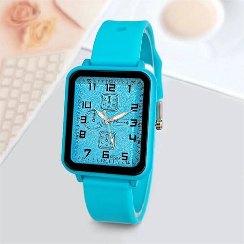 2025 Nouvelle Mode Montres De Marque Sports Square Montre À Quartz Pour Femme Bracelet En Silicone De Sécurité Robe Cadeau Horloge Montres-Bracelets Green