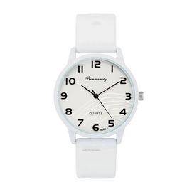 Montres Mode Chaudes Montres Casual Gris Numérique Simple Montre À Quartz Sports Bracelet Silicone Montre Horloge White