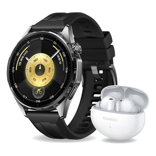 Montre connectée Pack Watch GT6 46mm Noir+FreeBuds6I Blanc