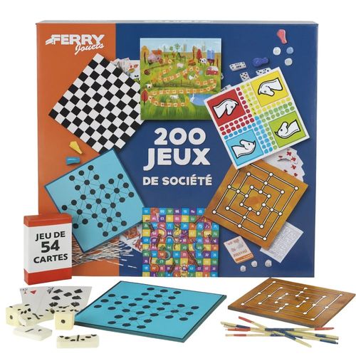 Coffret - 200 Jeux De Société Classiques Pour Toute La Famille, Traditionnels Enfant & Adulte