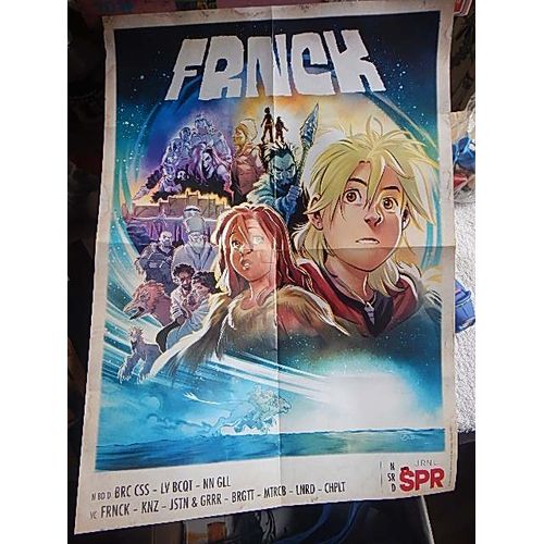 Affiche Poster Les Héros De Spirou : F R N C K Dessin Olivier Bocquet & Brice Cossu) Taille 40 X 56 Cm