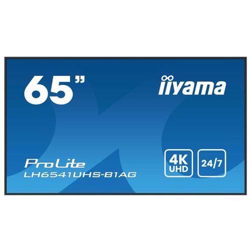 iiyama ProLite LH6541UHS-B1AG - 65" écran LCD rétro-éclairé par LED - signalisation numérique - 4K UHD (2160p) 3840 x 2160 - Collerette noire avec...