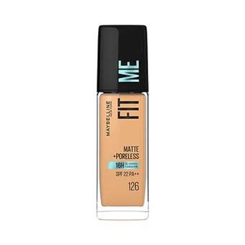 Maybelline Fit Me Matte + Poreless Liquid Foundation, 30ml 126 Light Pecan 