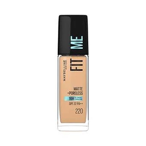 Maybelline Fit Me Matte + Poreless Liquid Foundation, 30ml (220 Natural Beige,) 