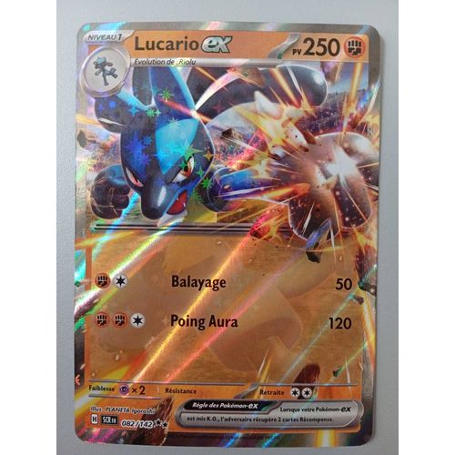 [ Pokémon ] Lucario Ex 082/142 ( Scr Fr / Couronne Stellaire / 2024 / Illustrateur : Planeta Igoroshi )