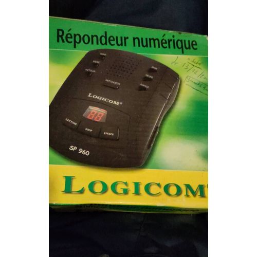 Répondeur numérique Logicom SP960 à synthèse vocale horodatage capacité mémoire 12 mn filtrage d'appel synthèse vocale et horodatage des messages