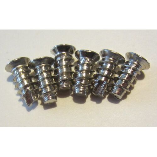 6 Vis 10 mm Diamètre 4mm Cruciforme acier chromé