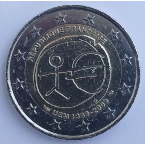 Pièce 2 Euros Commémorative Uem 1999 . 2009 France