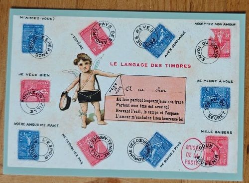Carte Postale Le Langage Des Timbres