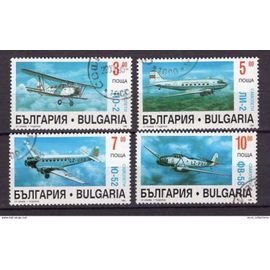 Bulgarie 1995 Les Avions De Transport Serie Complete Obliteree  Yvert N° 3621-24