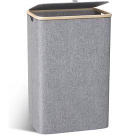 CAPOCICA - PANIER A LINGE AVEC COUVERCLE - PLIABLE AVEC SAC AMOVIBLE - 100L