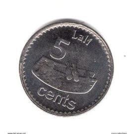 Fidji Piece De 5 Cents Nuqa Roro 2014 Acier Plaque Nickel Ref Km 332