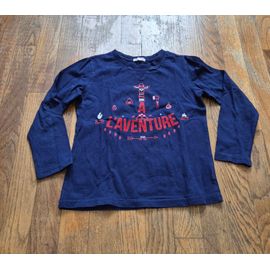 Tshirt Manches Longues Garcon Bleu Imprimé Rouge Du Pareil Au Même Taille 8 Ans