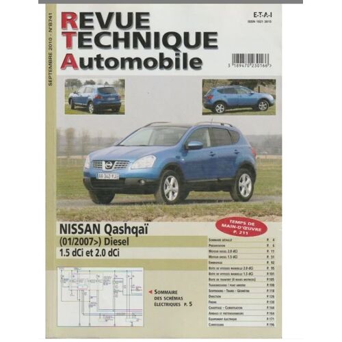 Revue Technique Nissan Qashqai Diesel 1.5 Et 2.0 Dci Depuis 01/2007
