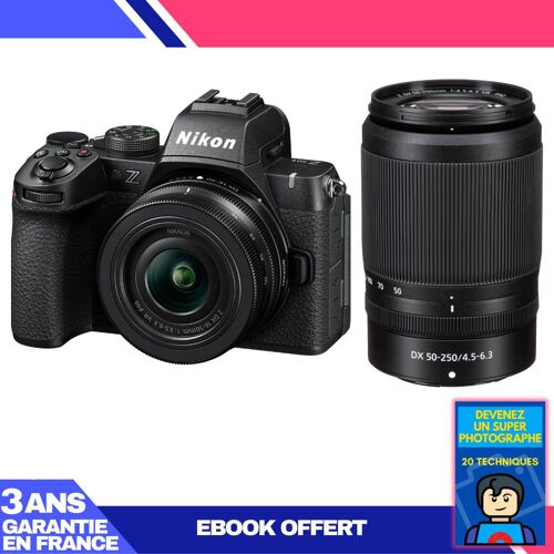 Boitier Nikon Z50 II + 16-50mm + 50-250mm + Ebook 'Devenez Un Super Photographe'