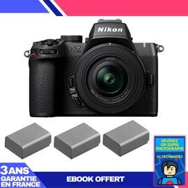 Boitier Nikon Z50 II + 16-50mm f/3.5-6.3 VR + 3 Nikon EN-EL25a + Ebook 'Devenez Un Super Photographe'