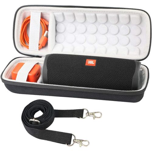 Étui de Voyage Rigide Housse pour JBL Flip 7 Enceinte Bluetooth Portable - avec Sangle Réglable - boîte Seule - Gris