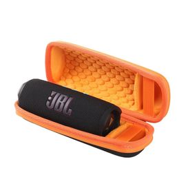 Étui de Transport pour JBL Flip 7 Enceinte Bluetooth Portable - avec Sangle Réglable - Seulement l'étui (Orange)