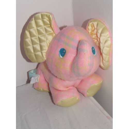 ELEPHANT PLAYSKOOL ROSE CARREAUX ANCIEN VINTAGE 1986