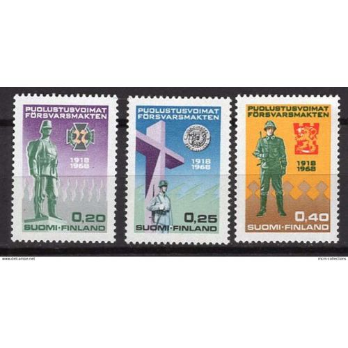 Finlande 1968 Serie La Defense Nationale  Yvert N° 611-13 Neuf**