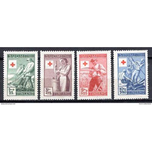 Finlande 1946 Serie Au Profit De La Coix Rouge  Yvert N° 305-08 Neuf**