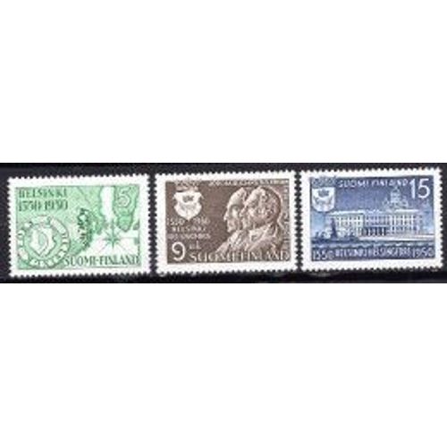 Finlande 1950 Serie 4 Eme Centenaire De La Ville D'Helsinki   Yvert N° 371-73 Neuf**