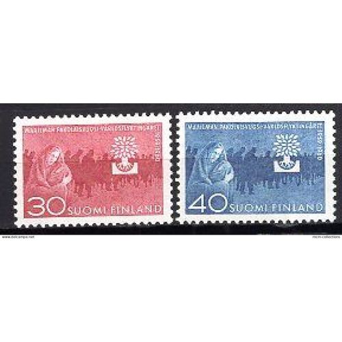 Finlande 1960 Annee Mondiale Du Refugie La Paire  Yvert N° 493-94 Neuf**