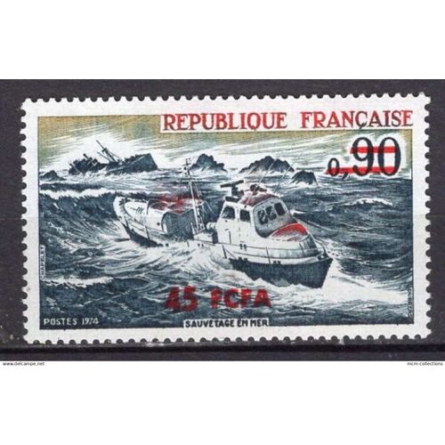 France La Reunion 1974 Bateau Sauvetage En Mer  Yvert N°424 Neuf**