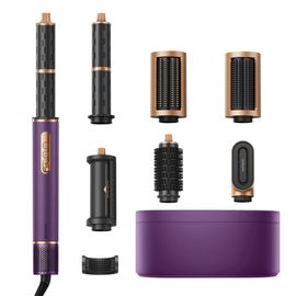 Dreame Airstyle Pro Violet, Appareil De Coiffure 7 En 1, Séchage Rapide, 2 Enrouleurs, Brosse Lissante, Moins De Frisottis, Emballage En Cuir, Coiffage Par Flux D'Air