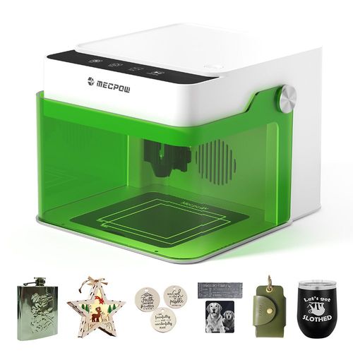 Mecpow M1 3,5W Graveur laser FDA Classe 1 , précision de 0,01 mm, vitesse de gravure de 10 000 mm/min, zone de gravure de 100 x 100 mm, connexions Wi-Fi, USB et carte TF