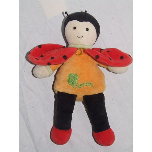 COCCINELLE DOUDOU ET COMPAGNIE ORANGE ROUGE NOIR 23 cm