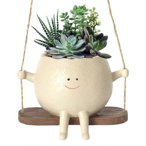 Pot De Fleurs Mural Pivotant, En Resine, Pour Plantes D'interieur Et D'exterieur