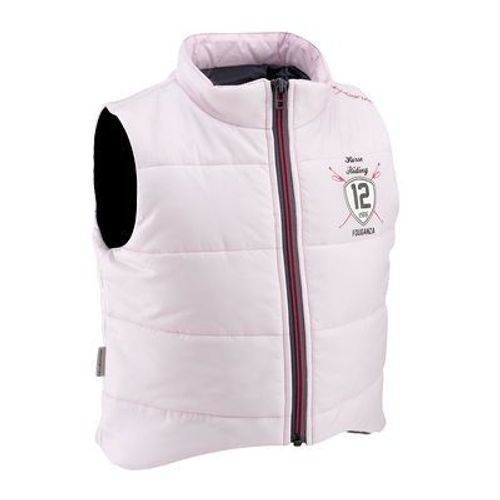 Gilet D'équitation Polyester Rose Fouganza