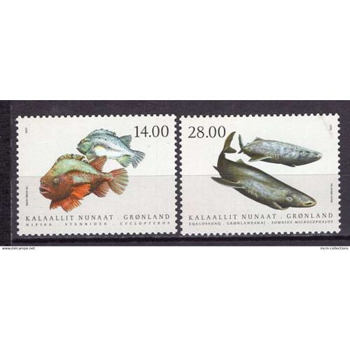 Groenland 2021 Poissons Groenlandais La Paire Yvert N° 842-43