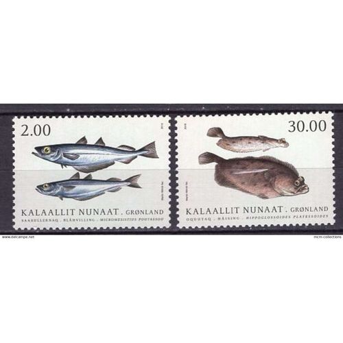 Groenland 2019 Poissons Groenlandais La Paire Neuf** Yvert N° 784-85