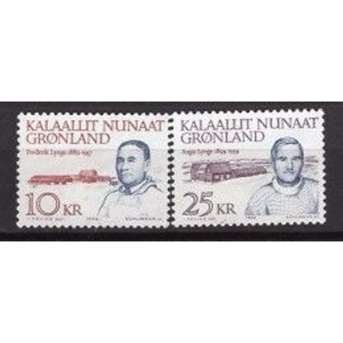 Groenland 1990 Portrait D'Hommes Politiques Groenlandais Neuf** Yvert N° 197-98