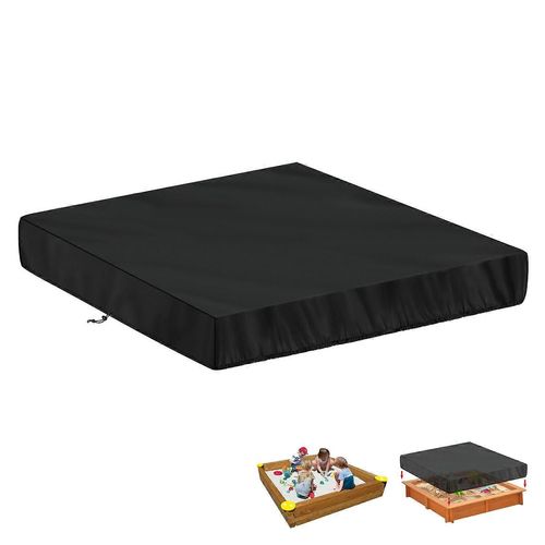 Bac À Sable Couverture Bâche, 160x160x20cm Imperméable À L'eau Étanche À La Poussière, 420d Oxford Couverture