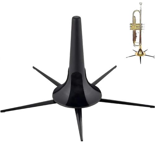 Trompette Stand Portable, 5 Porte-Jambes Avec Base Stable, Compact Accessoires De Fixation Pour Les Musiciens, 19x10x10cm