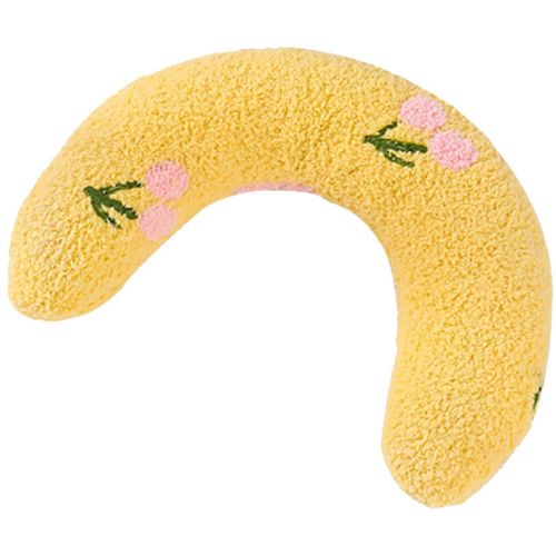 Chien Oreiller UShaped Machine En Peluche Douce Apaisante Cou Oreiller Pour Les Chats D'Intérieur Et Les Chiens Jaunes
