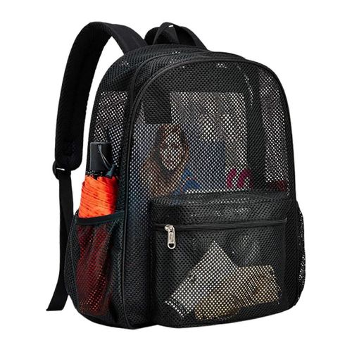 Sac à dos en filet pour étudiants - Sac à dos léger et semi-transparent, design confortable, matériau résistant, taille idéale