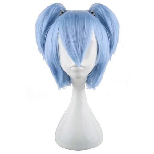 Les Femmes De L'anime Cosplay Perruques Pour Shiota Nagisa Avec 2 Comprend Le Chapeau De Perruque Synthétique Bleu Cheveux Pour La Fête D'halloween'