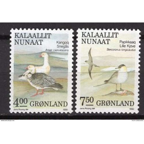 Groenland 1990 Oiseaux Faune Groenlandaise Neuf** Yvert N° 187-88
